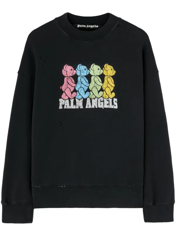 パーカー・フーディ Palm Angels PALM SKI CLUB PRINT SWEATSHIRT Palm Angels Crossroads Bear Sweatshirt | Black | FARFETCH