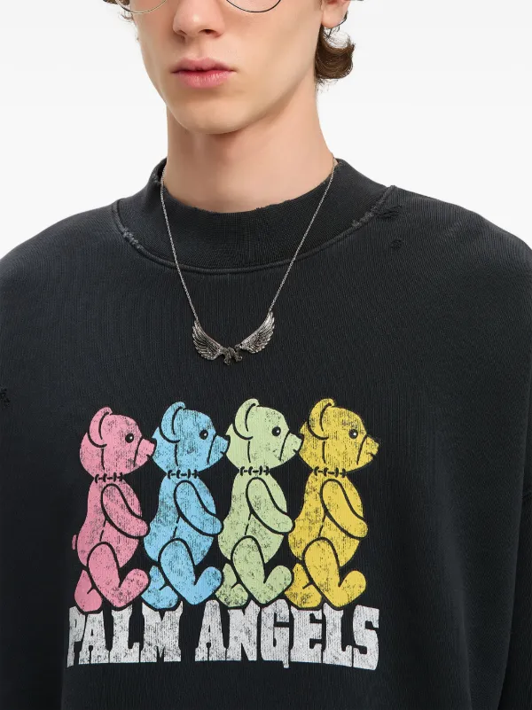 【定番】Palm Angels クロスロード ベア クルー スウェット Palm Angels Crossroads Bear Sweatshirt | Black | FARFETCH