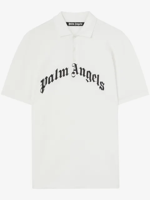 Palm Angels playera tipo polo con logo bordado