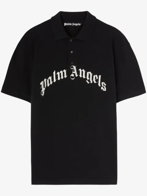 Palm Angels playera tipo polo con logo estampado