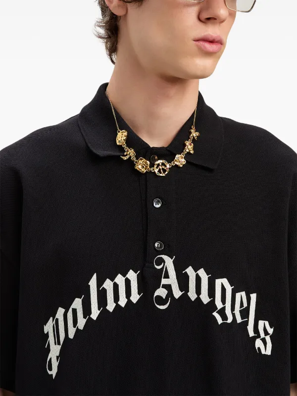 Palm Angels ロゴ ポロシャツ | ブラック | FARFETCH JP
