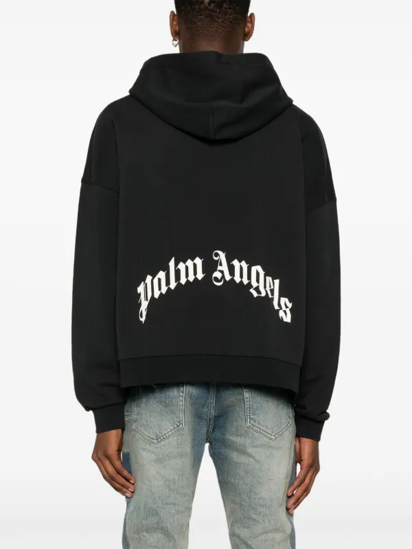 関税送料込〈Palm Angels〉カーブロゴ パーカー ブラック Palm Angels カーブロゴ パーカー | ブラック | FARFETCH JP