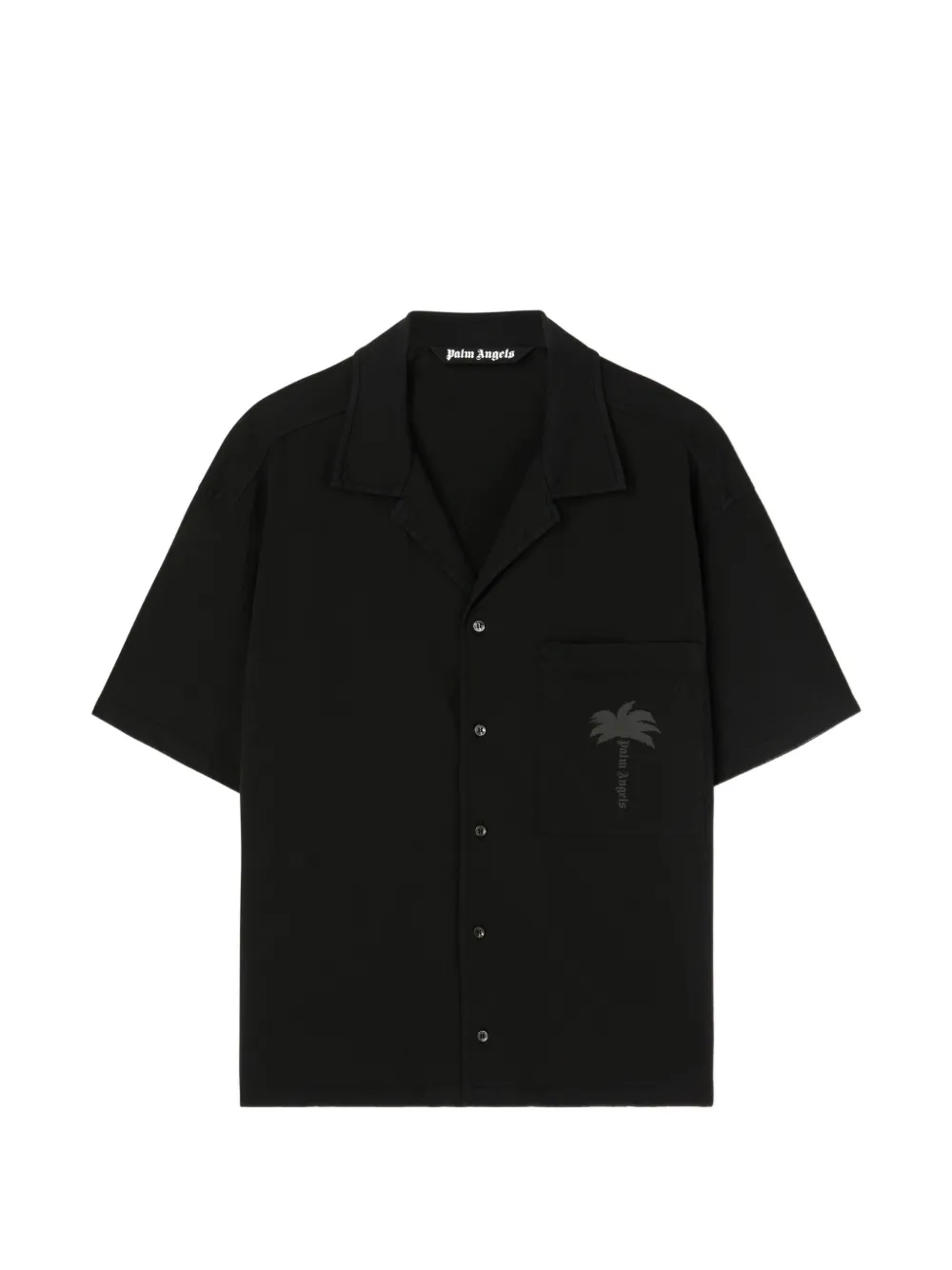 Palm Angels Bowlingshirt met print Zwart