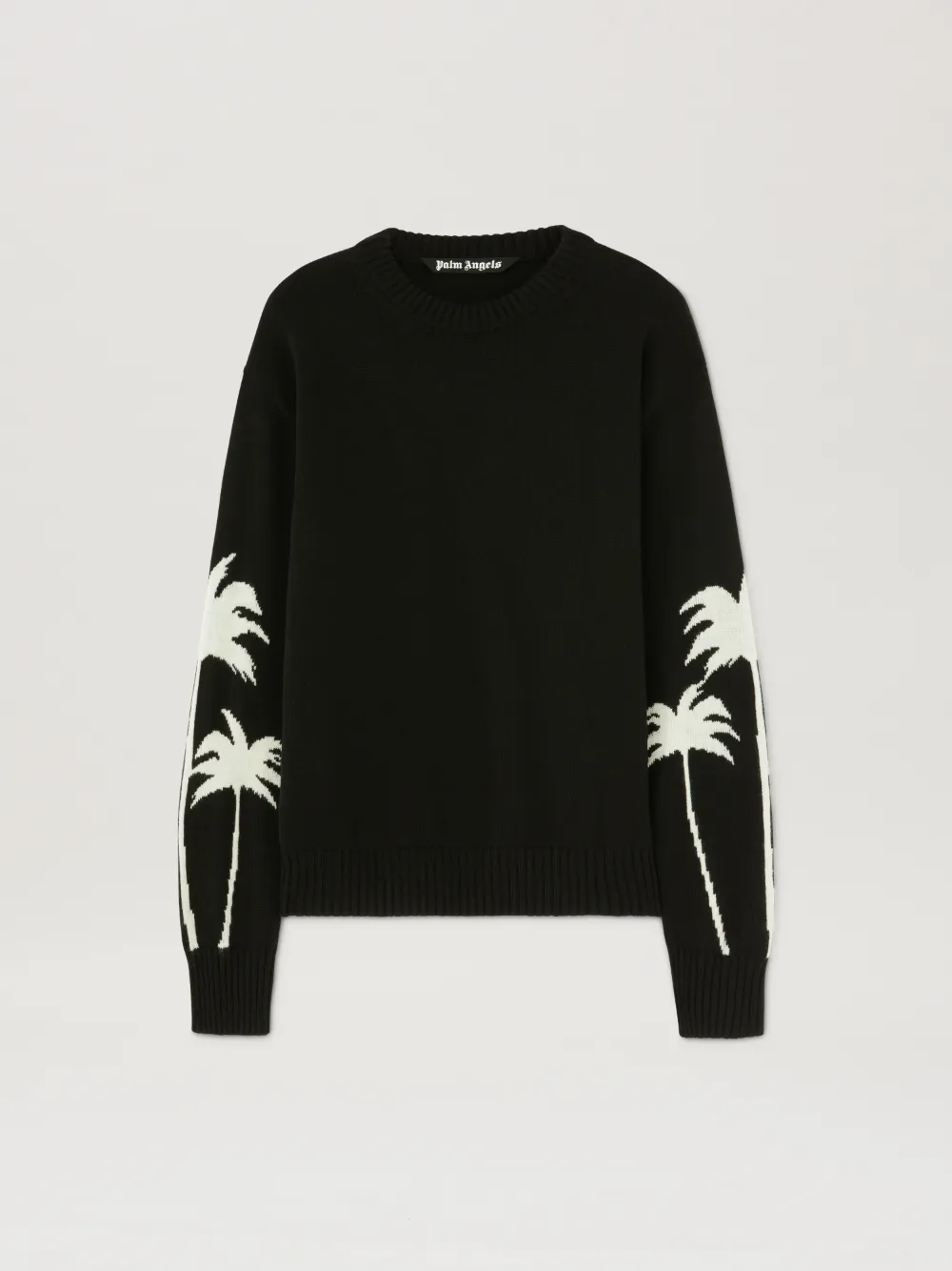 PALM ANGELS PALM INLAY KNIT SWEATER