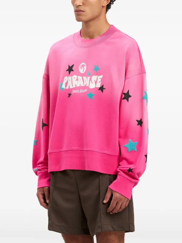Palm Angels スタイリッシュ Paradise スウェットシャツ Palm Angels Paradise Palm Sweatshirt | Pink | FARFETCH