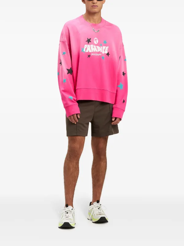 Palm Angels Paradise Palm Sweatshirt | Pink | FARFETCH
