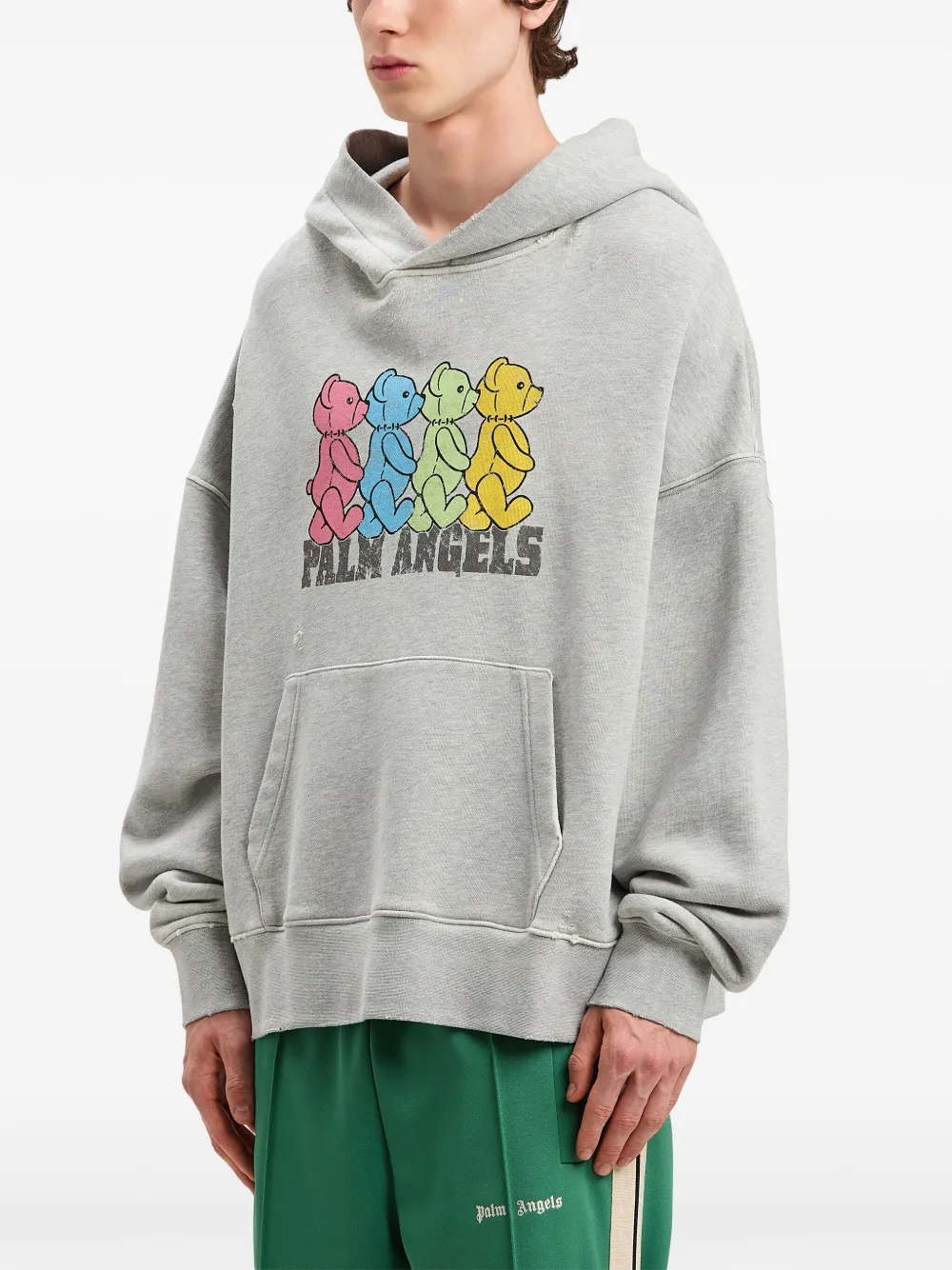 Palm Angels Crossroads Bear hoodie Grijs