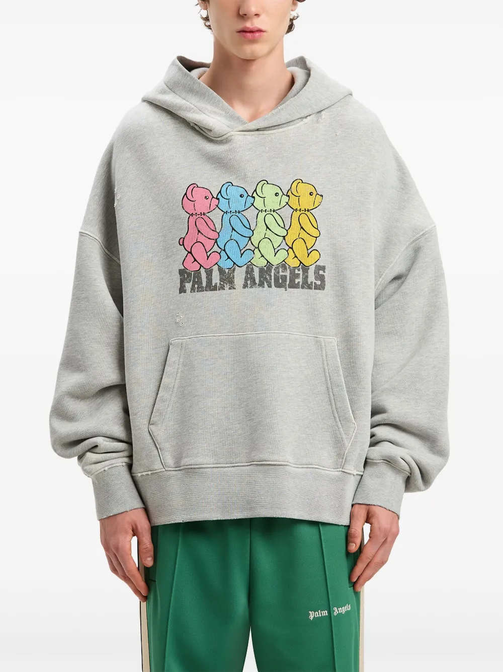 Palm Angels Crossroads Bear hoodie Grijs