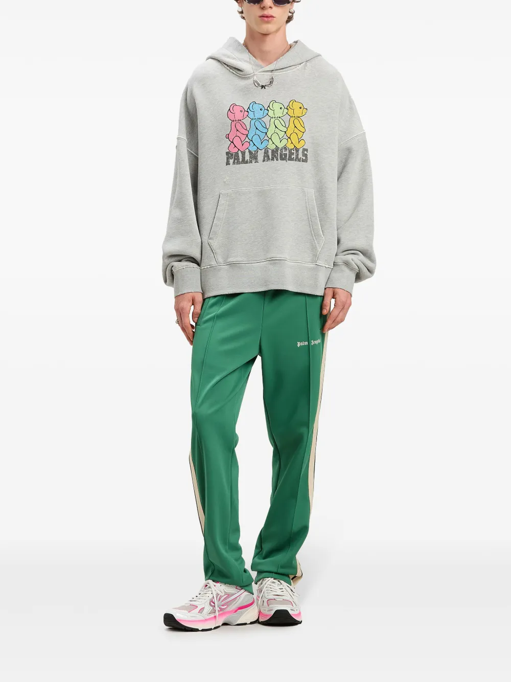 Palm Angels Crossroads Bear hoodie Grijs
