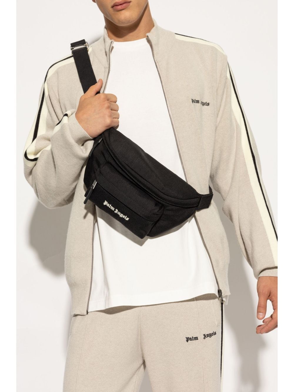 Palm Angels CORDURA CLASSIC LOGO FANNYP. - 1001 BLACK/WHITE