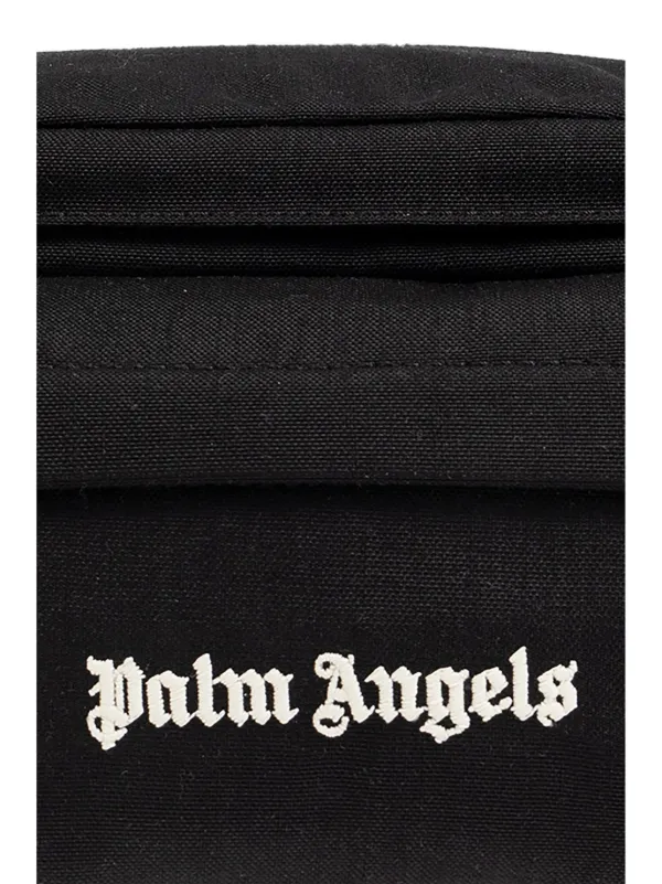 【Palm Angels】Logo Print Pouch Black Palm Angels logo-embroidered Belt Bag | Black | FARFETCH JO