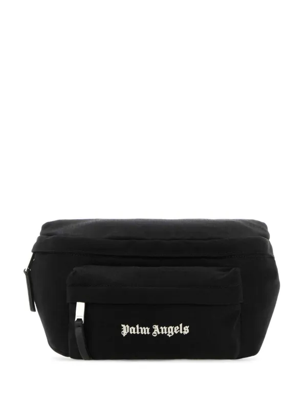 Palm Angels logo embroidered Belt Bag Black FARFETCH AO