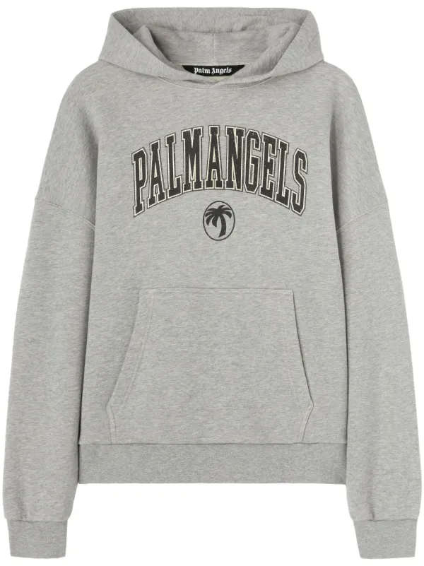 Palm Angels【カジュアルな装いに☆College Palm Hoodie 】 Palm Angels College Palm Hoodie | Grey | FARFETCH