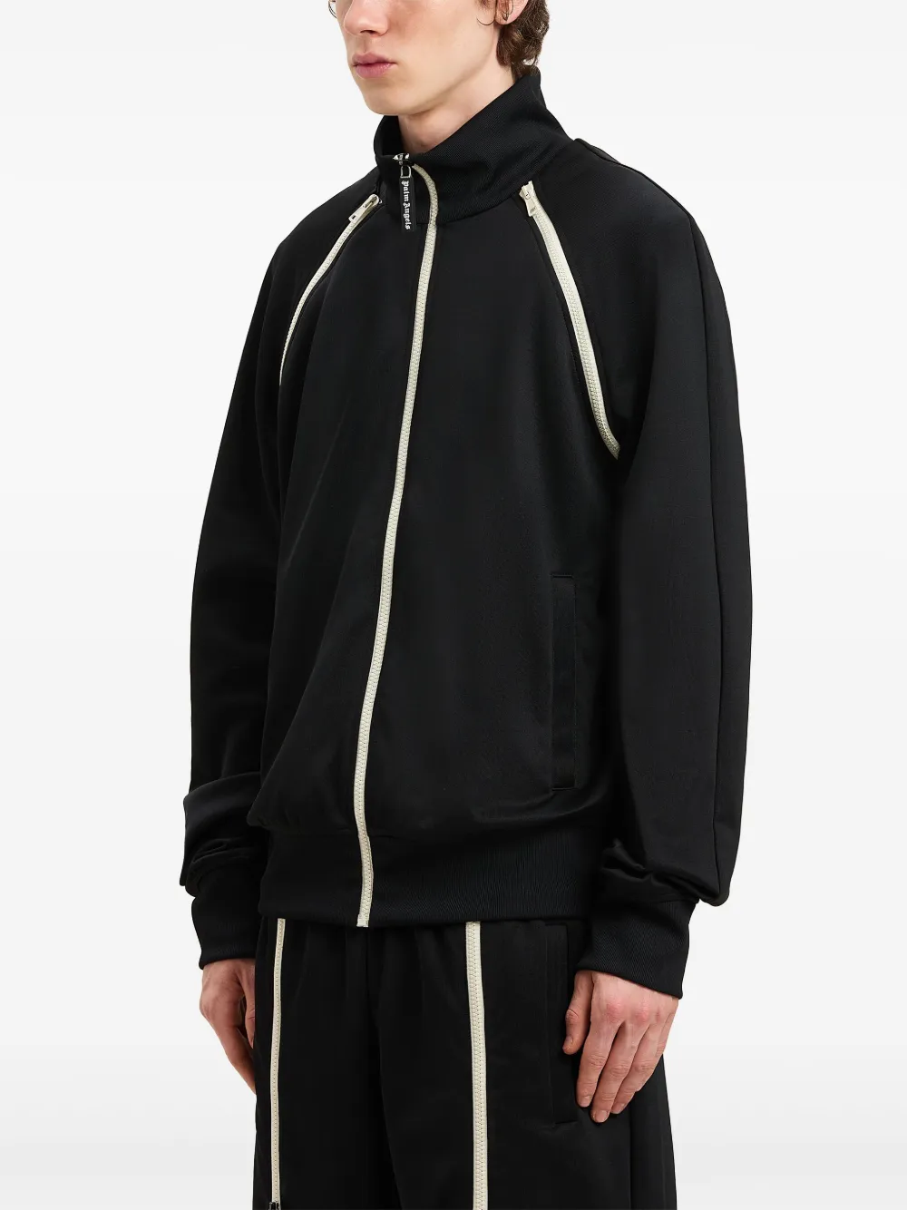 Palm Angels Trainingsjack met contrasterende afwerking Zwart