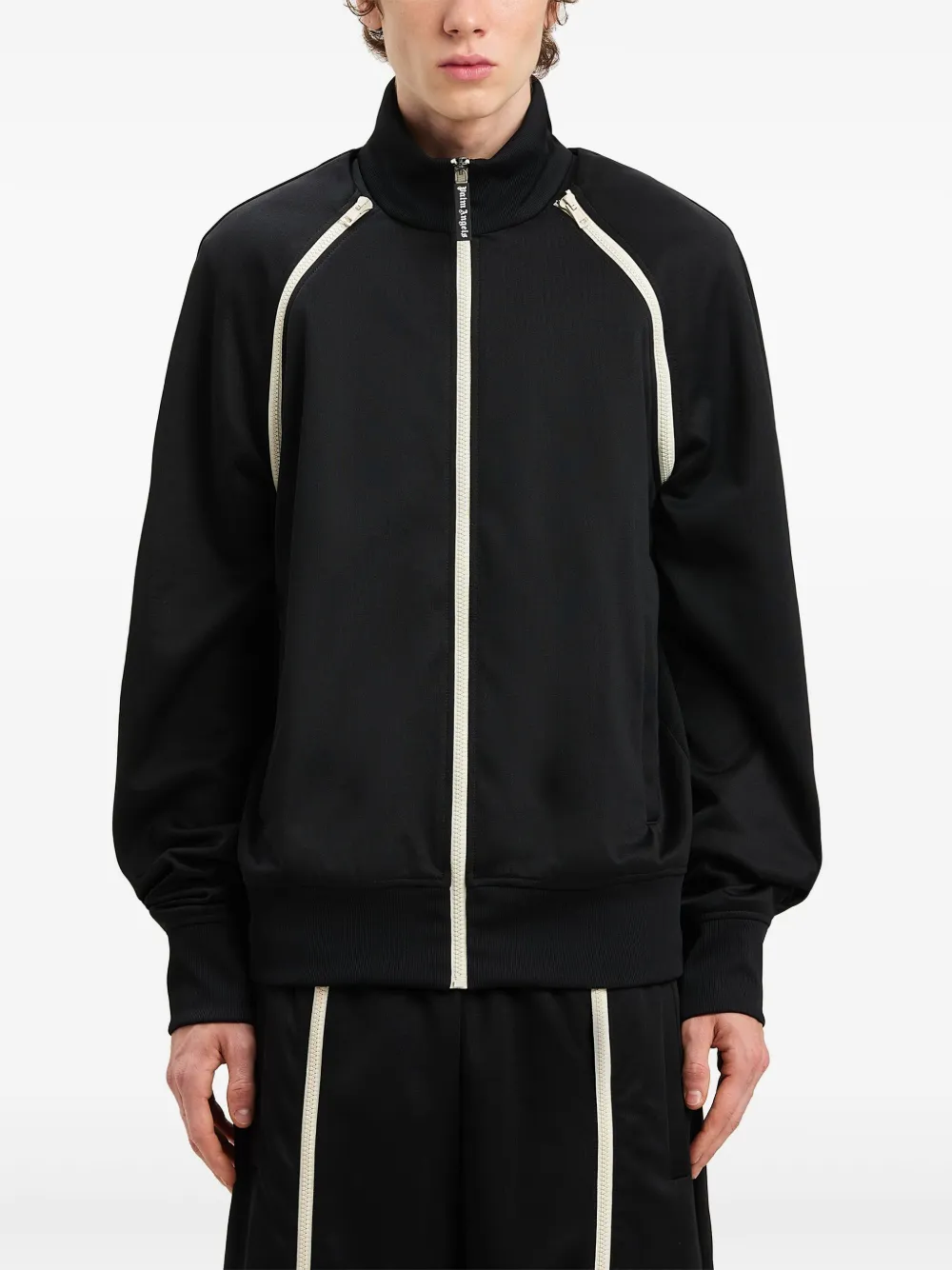 Palm Angels Trainingsjack met contrasterende afwerking Zwart