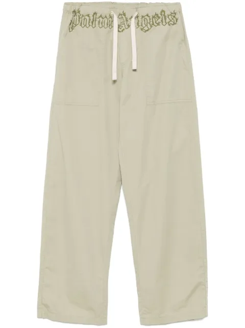 Palm Angels logo-waist trousers