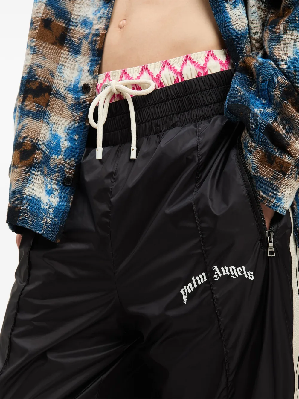 Palm Angels curved-logo Track Pants | Black | FARFETCH Palm Angels curved-logo Track Pants | Black | FARFETCH