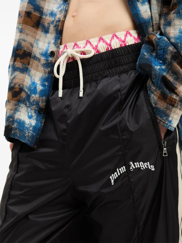 Palm Angels curved-logo Track Pants | Black | FARFETCH