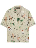 Palm Angels Pin Up Bowling shirt - Neutrals