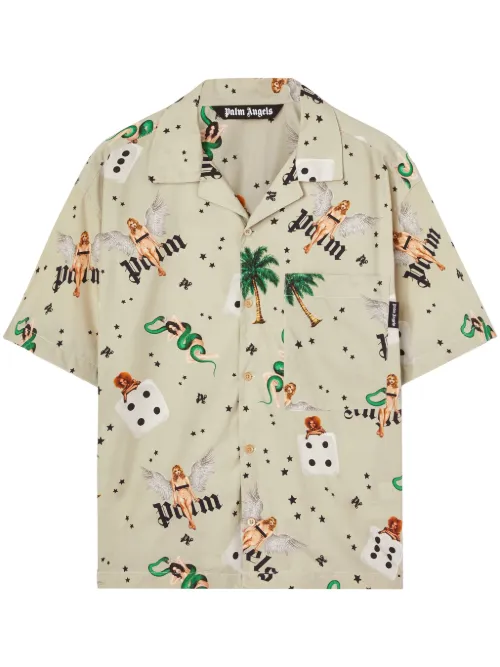Chemise Pin Up Bowling - Palm Angels - Modalova
