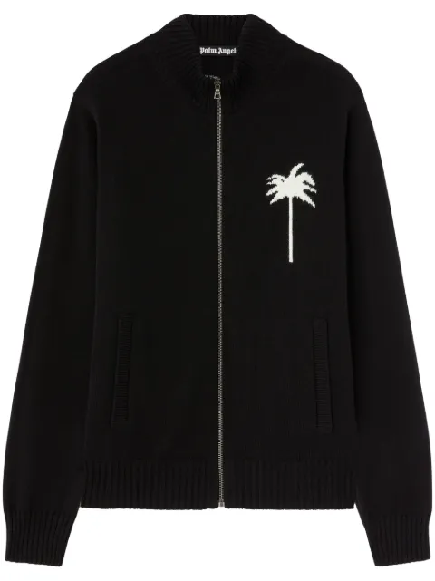 Palm Angels cárdigan tejido con palmeras estampadas