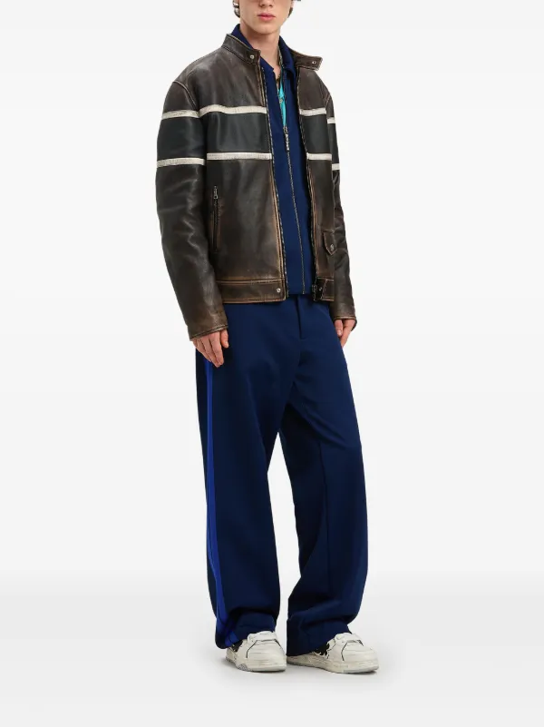 VIP【関税送料無料】希少 PALM ANGELS NAVY BLUE FLARED PANTS PALM ANGELS