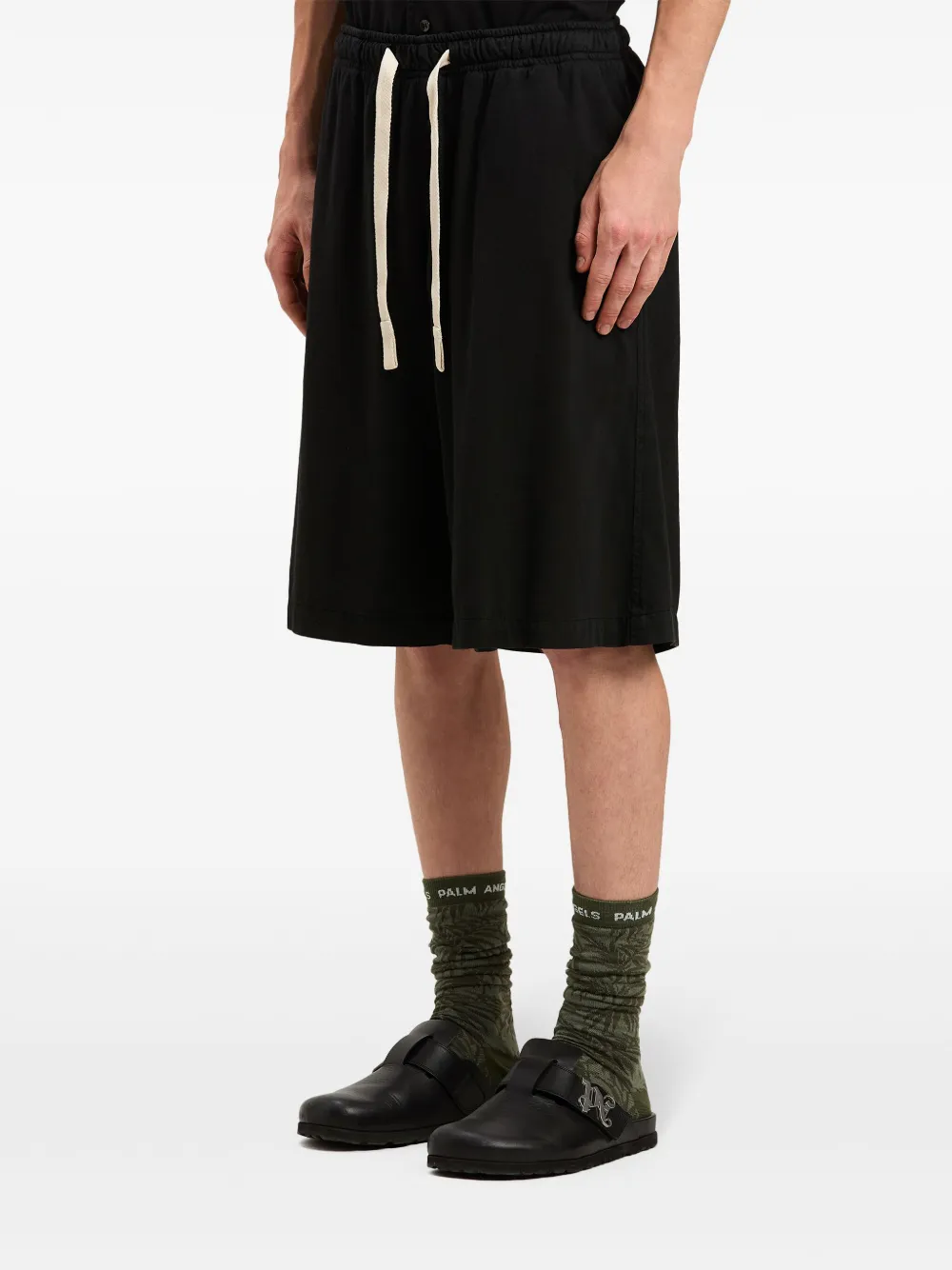 Palm Angels Shorts met palmboomprint Zwart