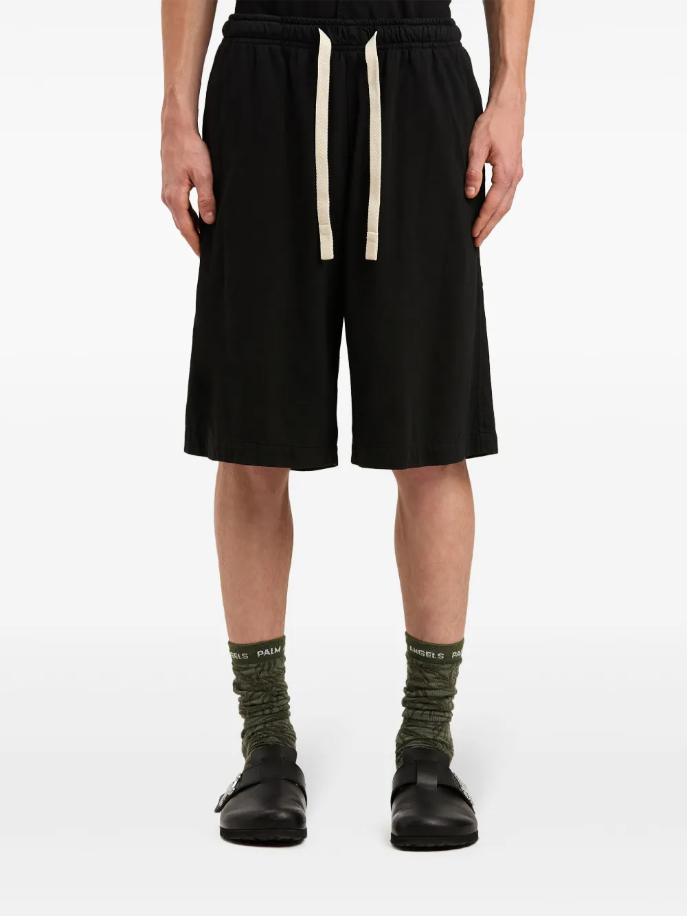 Palm Angels Shorts met palmboomprint Zwart
