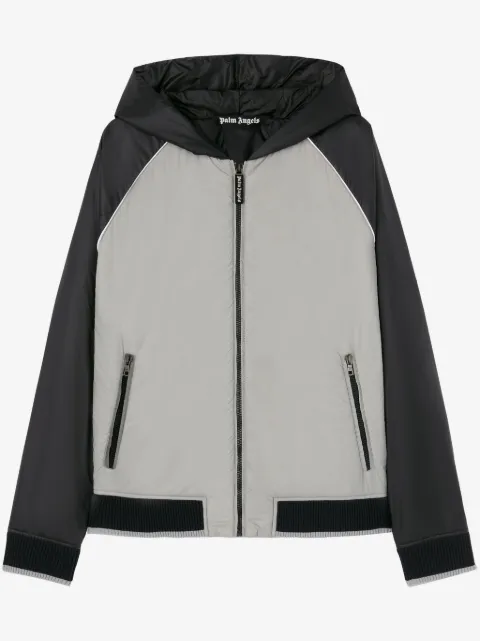 Palm Angels curved-logo windbreaker