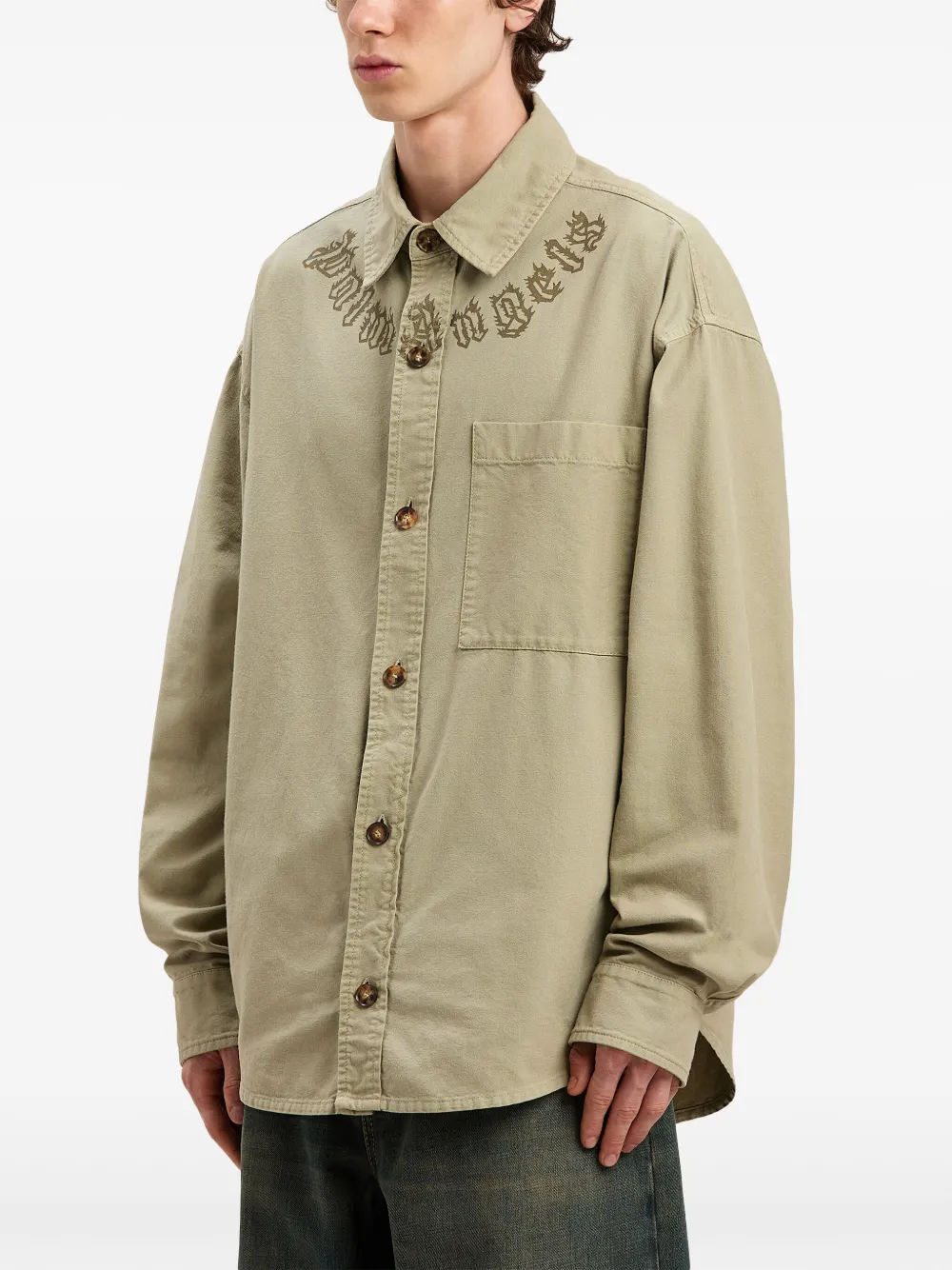 Palm Angels Overhemd met print Beige