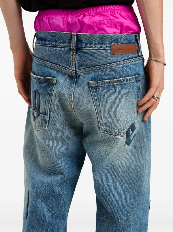 【関税＆送料込み】Palm Angels Denim Straight Leg Clothing Palm Angels - Straight leg jeans grey - The Corner