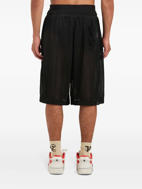 Palm Angels PWOB120S24MAT0015560 関税送料込 Palm Angels Mesh Palm Shorts | Black | FARFETCH