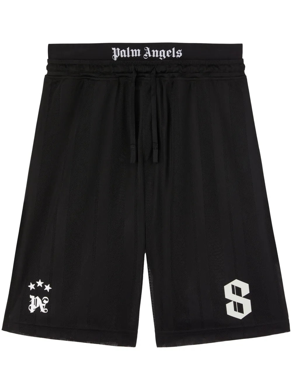 Palm Angels Mesh palmshorts Zwart