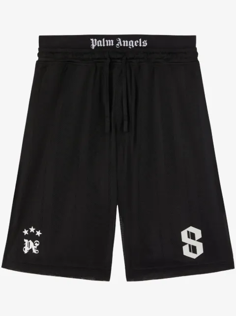 Palm Angels shorts con palmeras de malla