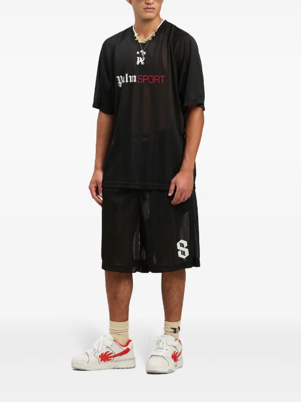 Palm Angels Mesh Palm Shorts | Black | FARFETCH