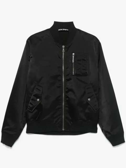 Palm Angels chamarra bomber con logo curvo