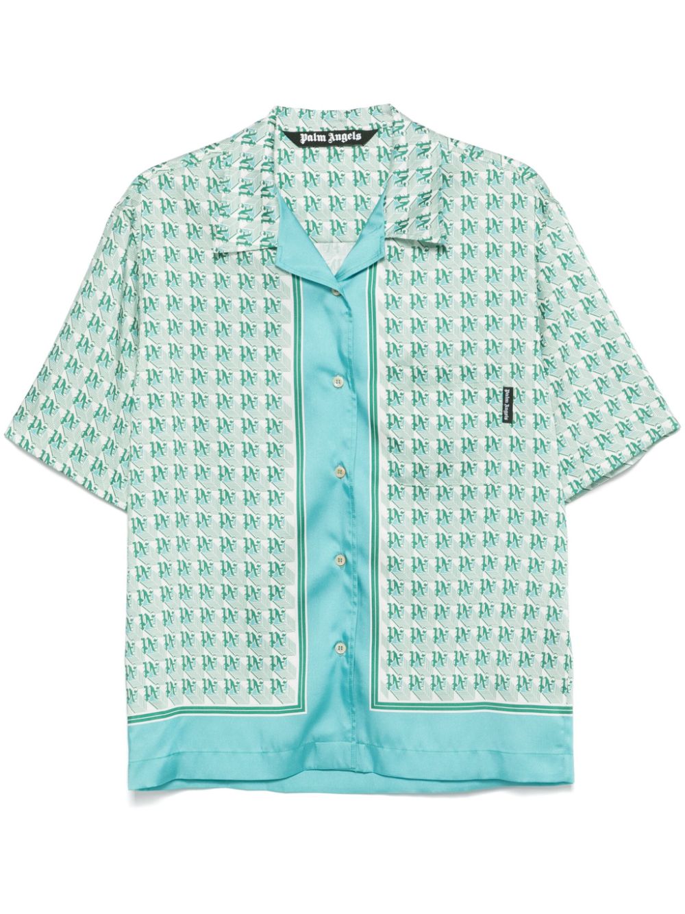 monogram-print shirt