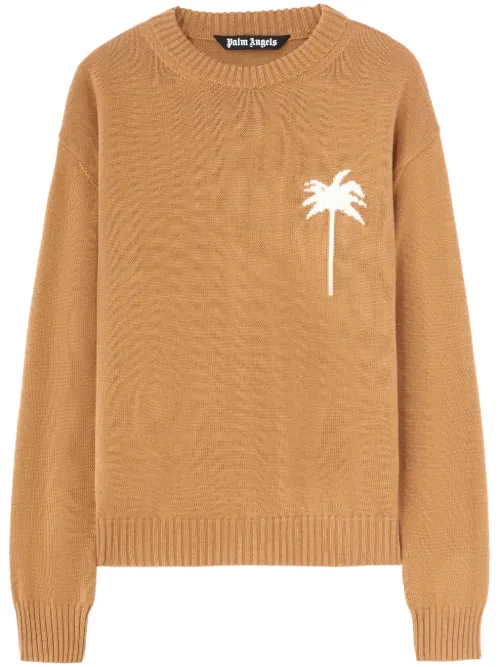 Pull en maille intarsia - Palm Angels - Modalova