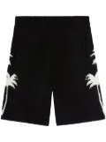 Palm Angels palm-tree knitted shorts - Black