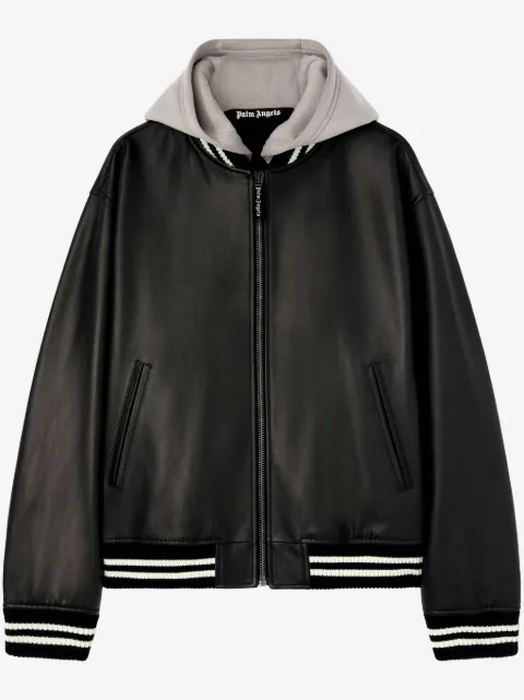 Palm Angels curved-logo bomber jacket 