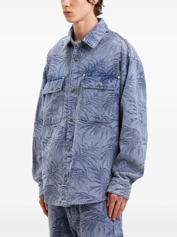 Palm Angels Palms デニムシャツ | ブルー | FARFETCH JP Palm Angels Palms デニムシャツ | ブルー | FARFETCH JP