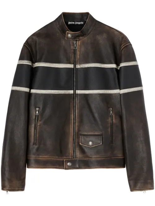Veste de moto Crystal Pin-Up - Palm Angels - Modalova