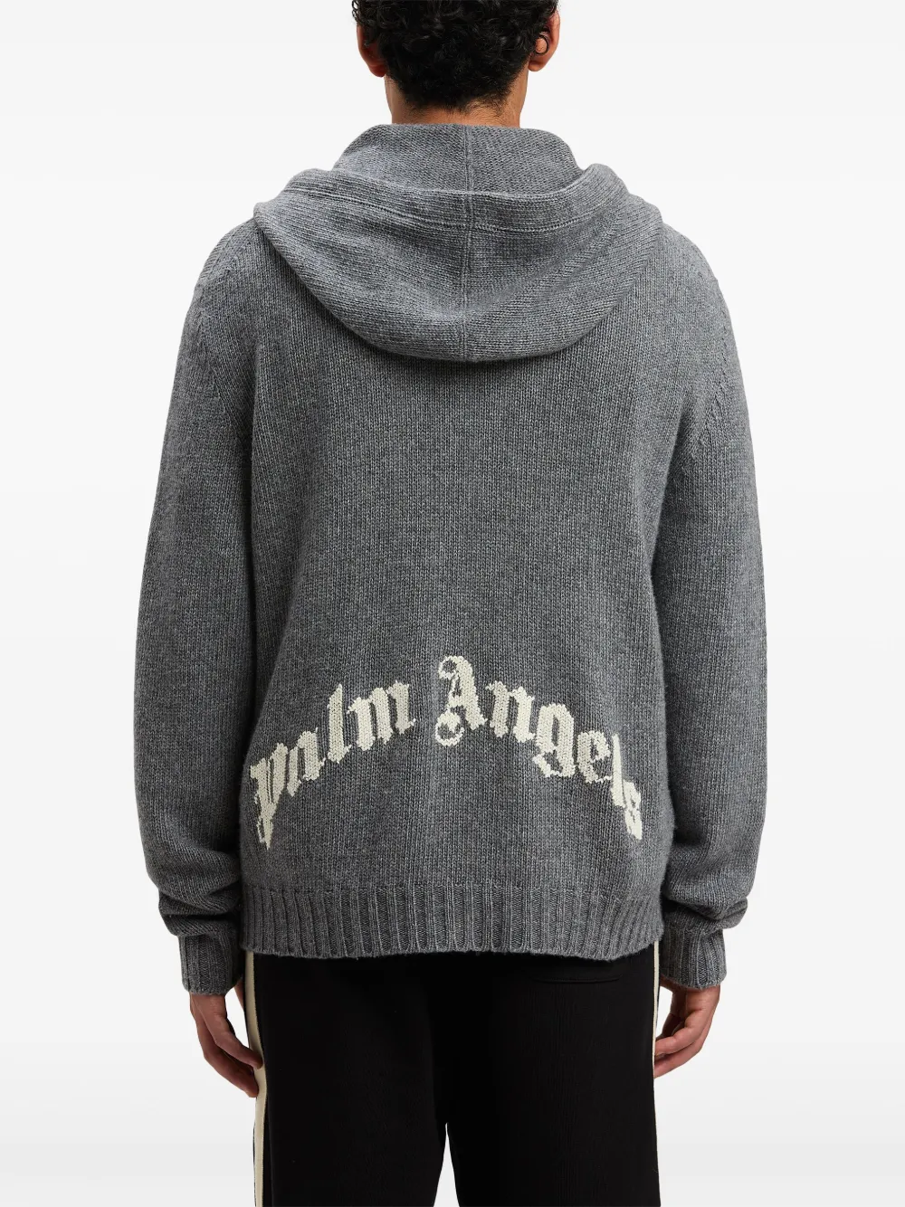 Palm Angels Hoodie met rits Grijs