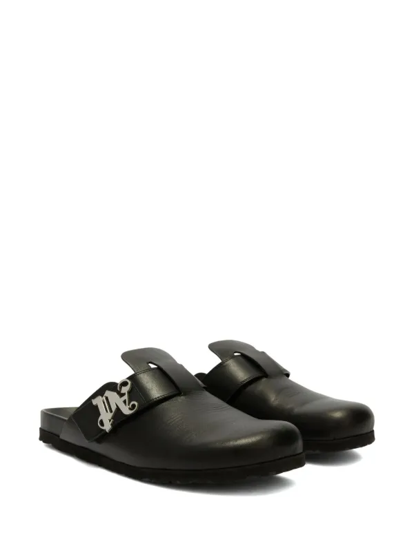 Palm Angels｜SLIPPERS (PMIC010F23PLA0011001) Palm Angels Logo Slides - Men's – myCompañero