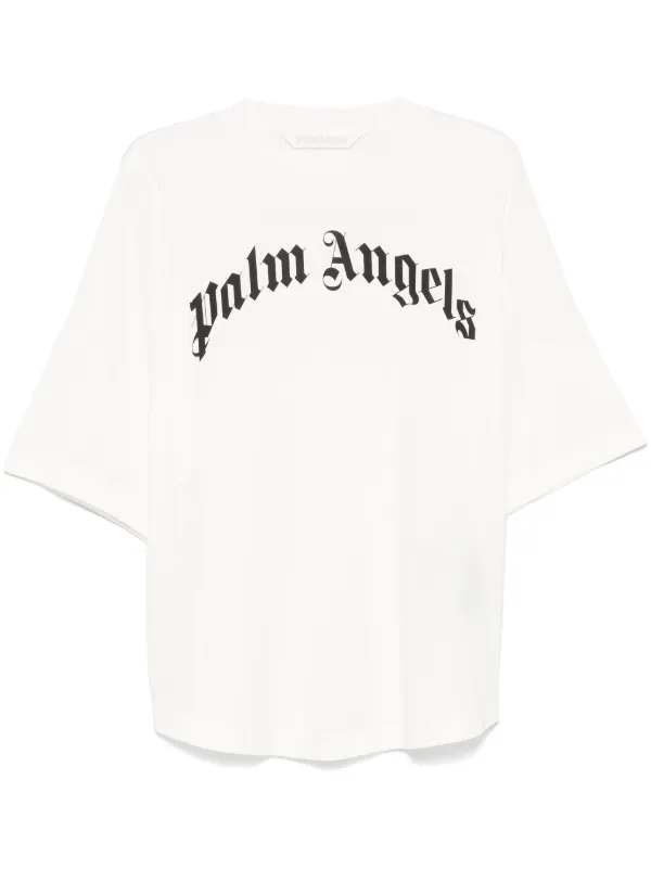 何でも揃う logo-print Angels Palm T-shirt FARFETCH | White | トップス