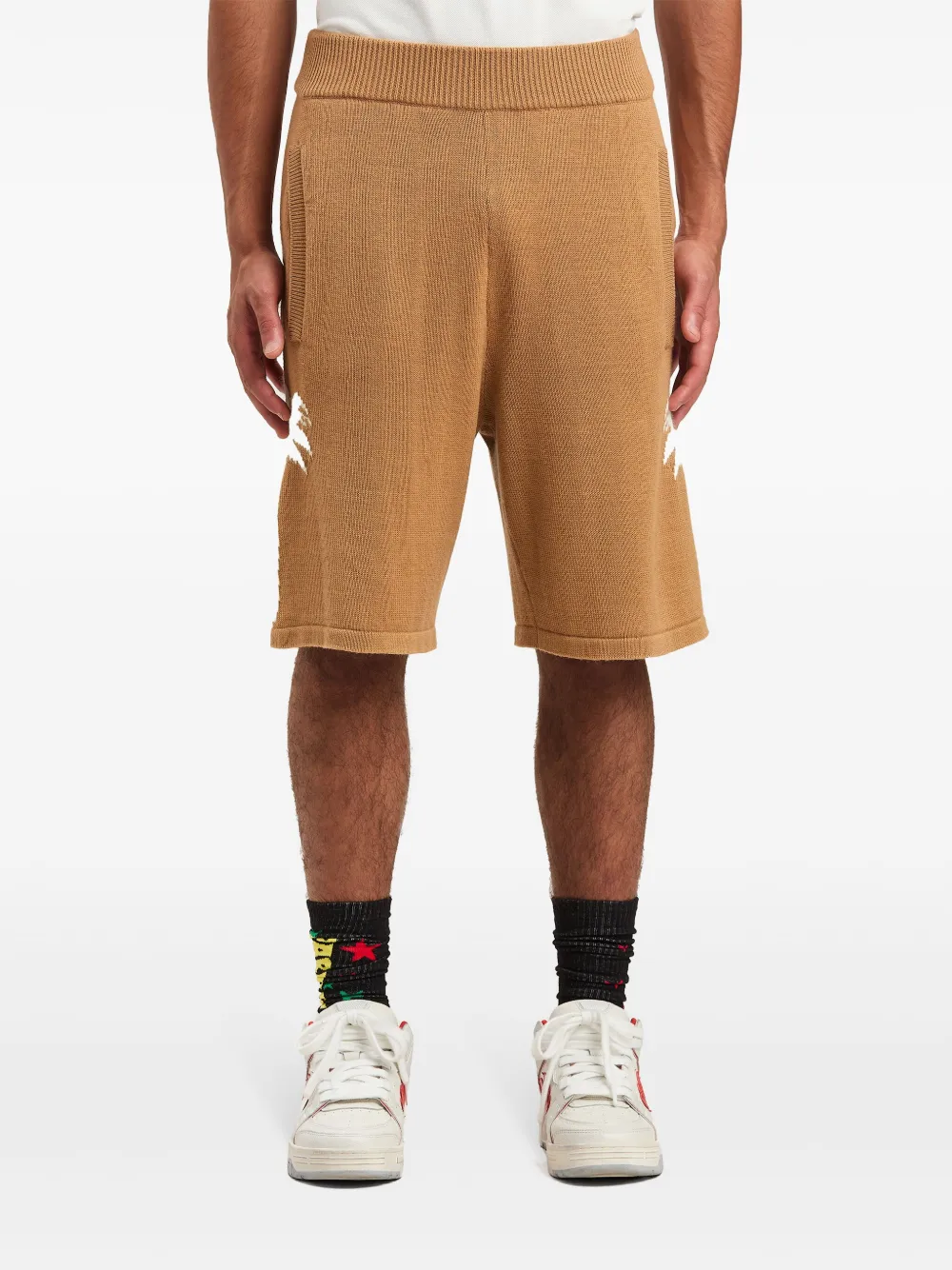 Palm Angels Gebreide shorts Beige