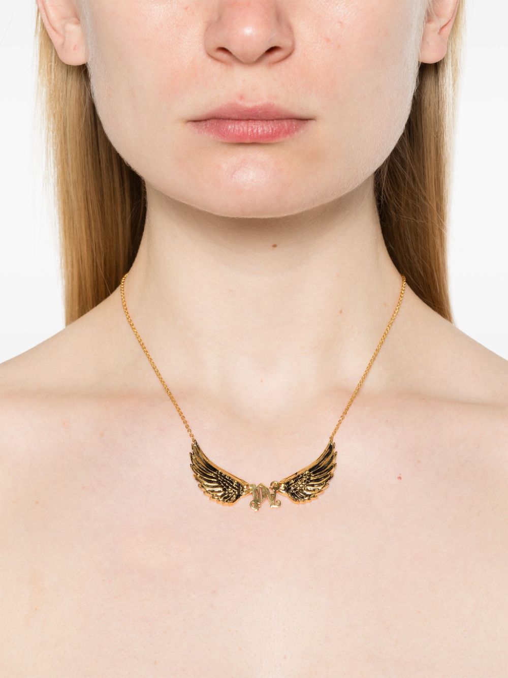 Palm Angels Halsketting met Wings-monogram - Goud