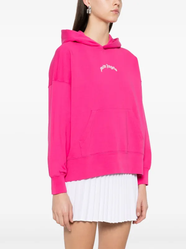 Palm Angels logo-print Hoodie | Pink | FARFETCH
