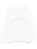 Palm Angels crystal-embellished logo hoodie - White
