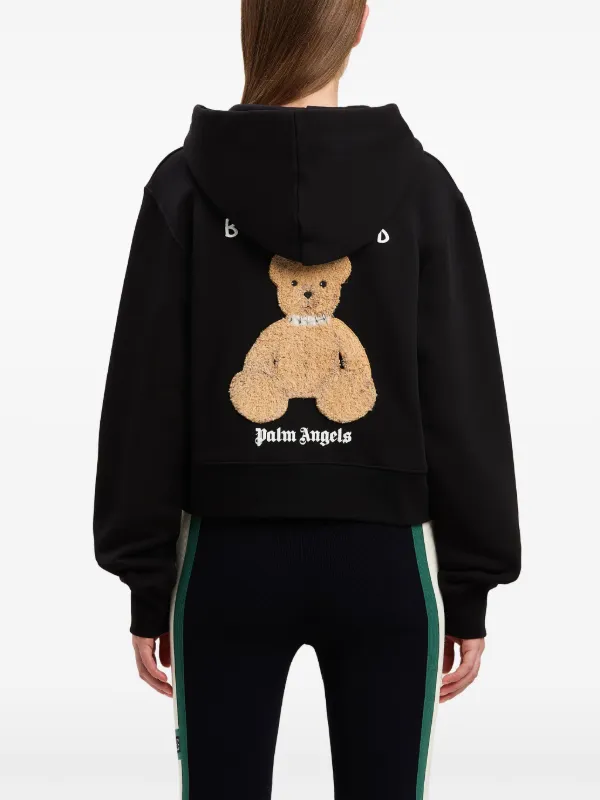 Palm Angels Back Bear In Mind Hoodie | Black | FARFETCH